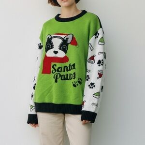 Santa Paws Ugly Christmas Sweater Pet Lover